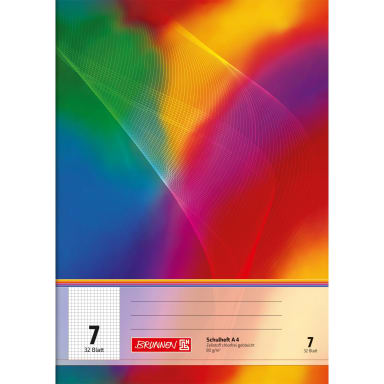 Brunnen exercise book A4 ruling Lin 7 32 sheets squared
