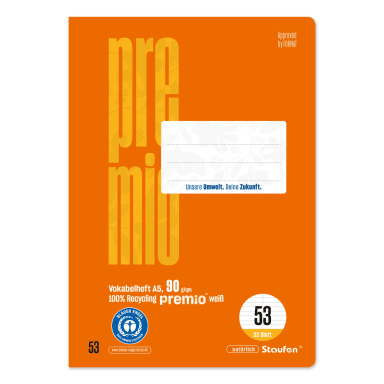 Staufen vocabulary book Premio A4 90 g ruling Lin 53 24 sheets