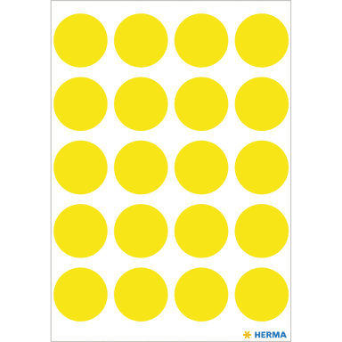 Herma marking dot 19 mm 100 pieces yellow