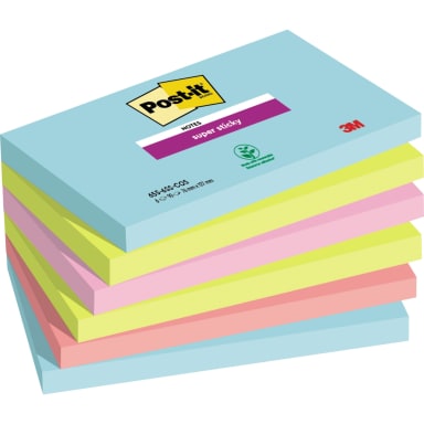 Post-it sticky notes Super Sticky Notes 127x76 mm 6 pieces