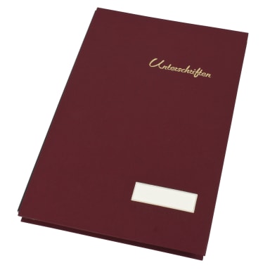 Soennecken signature book 1942 A4 20 compartments linen red
