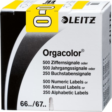 Leitz letter tab Orgacolor O 250 pieces yellow