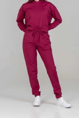 Van Laack Jersey Trousers Gummibund MWW-H5 Cranberry XL