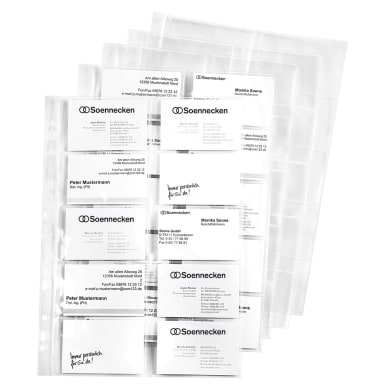 Soennecken business card punched pocket 10 pieces