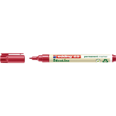 edding permanent marker 25 EcoLine 1 mm bullet tip red