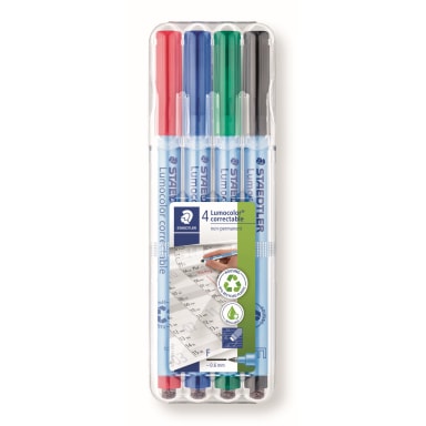 Staedtler OHP marker Lumocolor F f. 4 pieces assorted