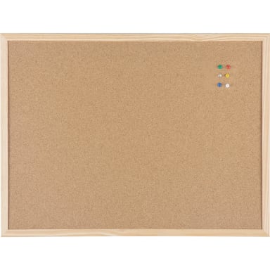 Bi-office cork board double-sided wooden frame 60x45 cm