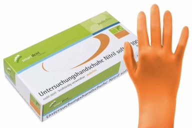 Smartdent Examination Gloves Nitril Soft Orange Gr. L