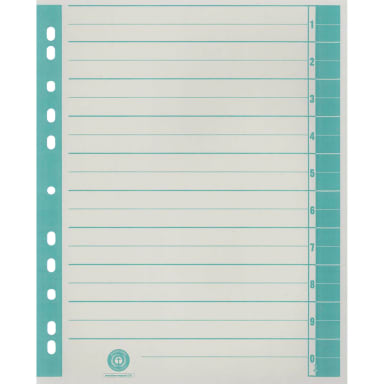 Divider sheet recycled cardboard A4 100 pieces chamois/green