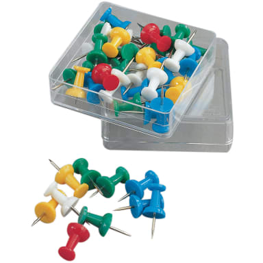 Soennecken push pin 10 mm 20 pieces coloured assorted
