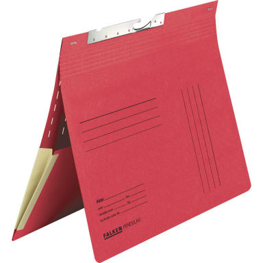 Falken suspension file folder commercial binding slot expanding pocket red