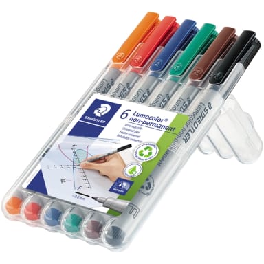 Staedtler OHP marker Lumocolor 0.6 mm assorted 6 pieces