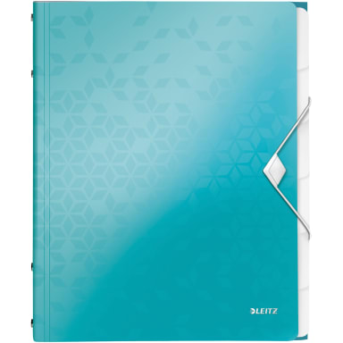 Leitz sorting folder WOW A4 6 compartments PP ice blue