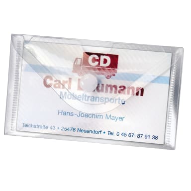 Veloflex business card case 100x60 mm PP transparent