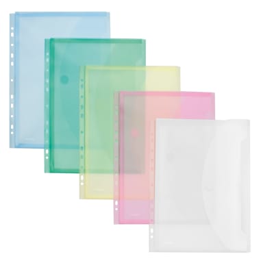 FolderSys display pocket A4 coloured assorted 10 pieces