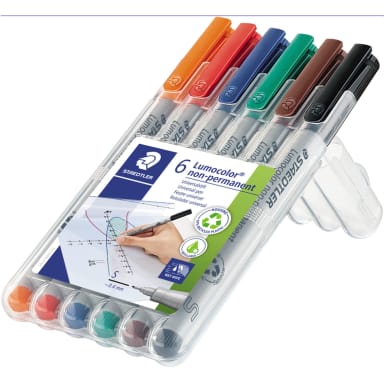 Staedtler OHP marker Lumocolor 0.4 mm assorted 6 pieces