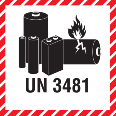 DR-Label shipping label UN3481 100x100 mm 1,000 pieces