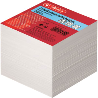 Herlitz note box refill 9x9 cm 80 g 700 sheets white