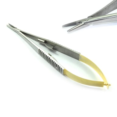 Micro Castroviejo Needle Holder, TC, Length = 14 cm