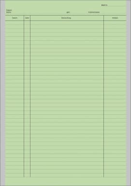 Einlegeblatt E linksgelocht grün 1000St