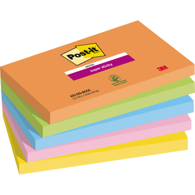 Post-it sticky notes Super Sticky 127x76 mm 90 sheets 5 pieces