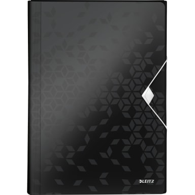 Leitz expanding file WOW A4 6 compartments PP black