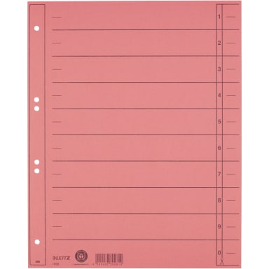 Leitz divider sheet A4 230 g cardboard 100 pieces red