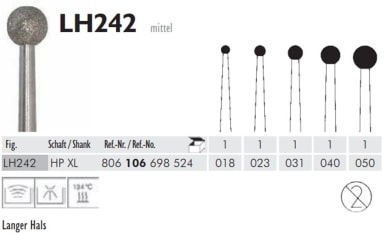 Meisinger ENT Diamant LH 242 023 X-Long