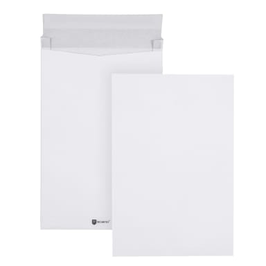 Securitex gusset envelope B4 130 g without window peel & seal 100 pieces white