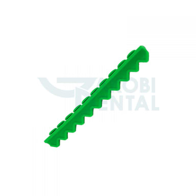Instrument Base Rail for Cassettes IR10, Capacity: 10 instruments, medical silicone, Colour: green
