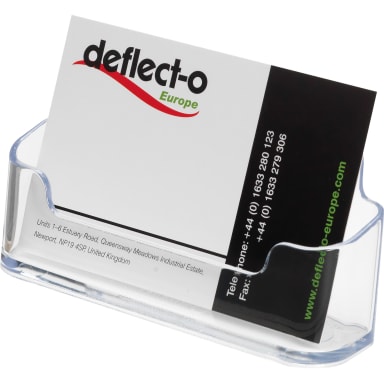 Deflecto business card holder 50 cards transparent
