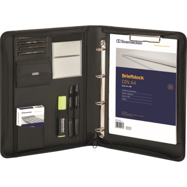 Soennecken conference folder Berlin nappa leather black