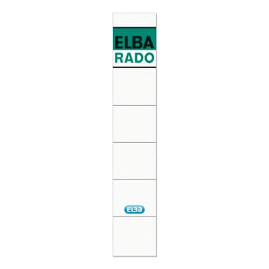 Elba binder label narrow/short self-adhesive 10 pieces green/white