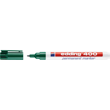 edding permanent marker 400 1 mm bullet tip refillable green