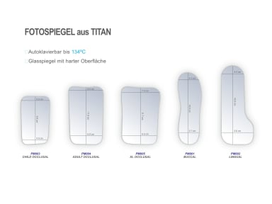 Fotospiegel Spiegel aus Titan in PM005 XL OCCLUSAL