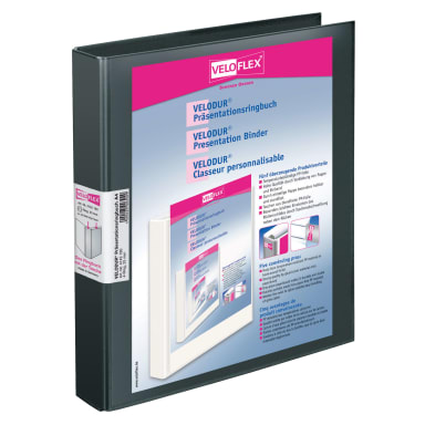 Veloflex presentation ring binder A4 4 rings 25 mm black