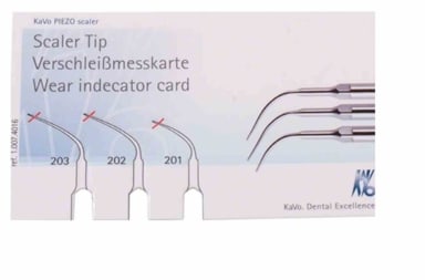 PIEZO Scaler Tip Verschleißmesskarte