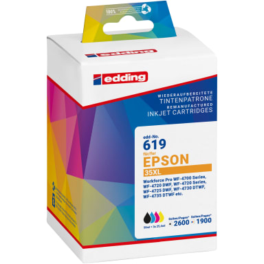 edding ink cartridge compatible with Epson 35XL black/cyan/magenta/yellow 4 pieces