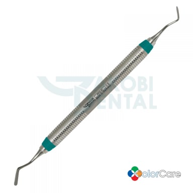 Plastic filling instrument # PFIA6 2.25 / 2.8mm, stainless steel, ColorCare handle # 7, Colour: orange