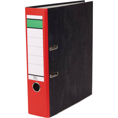 Ring binder A4 80 mm recycled board red