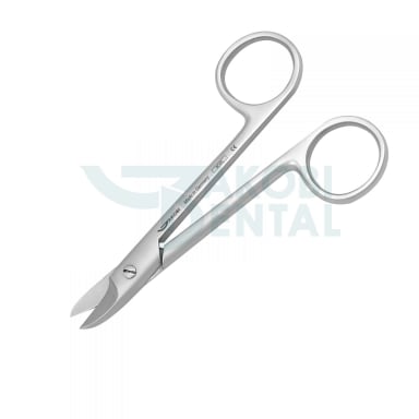 Crown scissors Crown-Gold SCGC, curved, serrated, total length 120mm, stainless steel