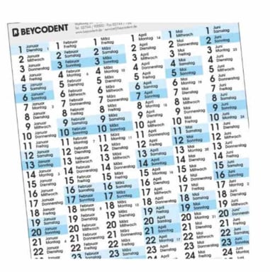 TP-Datumetiketten 2024 Bogen