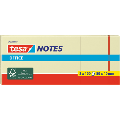 tesa sticky notes Office Notes 50x40 mm 3 pieces yellow