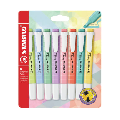 Stabilo highlighter swing cool Pastel assorted 8 pieces