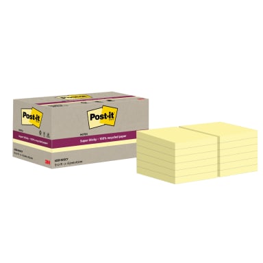 Post-it Haftnotiz Super Sticky 12x70 Blatt gelb