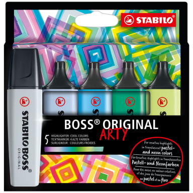 Stabilo highlighter BOSS cool colours assorted 5 pieces