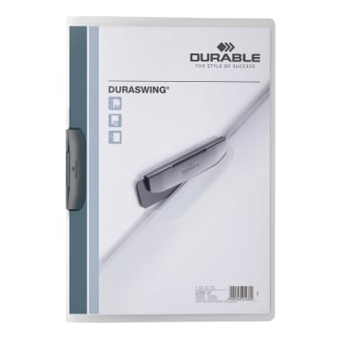 Durable clip folder DURASWING A4 transparent/graphite