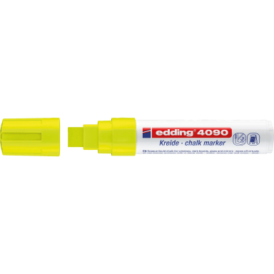 edding chalk marker 4090 4-15 mm chisel tip neon yellow