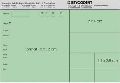 Adressfelder hellgrün 84000645 Pa