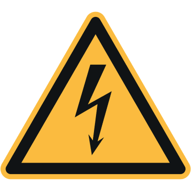 Information sign voltage ISO 7010 triangle 200x200 mm